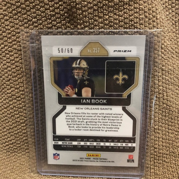 2021 Panini Prizm Ian Book Orange Shimmer 50/60 Rookie New Orleans Saints - Picture 2 of 3